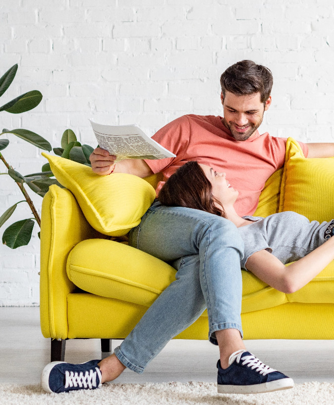 Happy Couple After HVAC Services Calgary