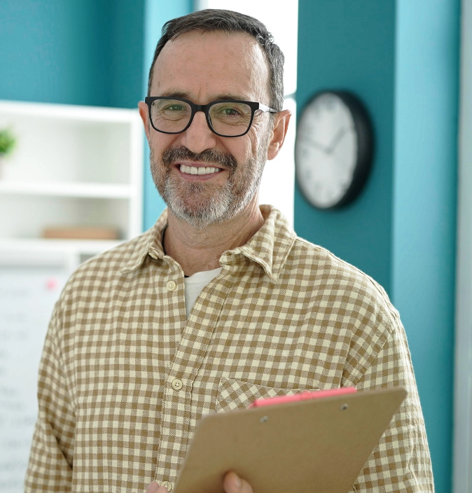 Man Smiling to Provide HVAC Services