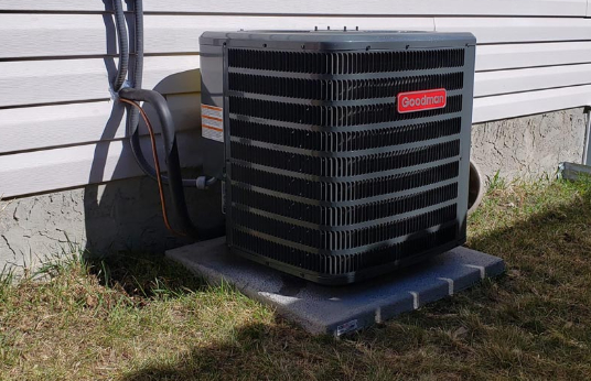 Air Conditioner Installation in Calgary Outside Home