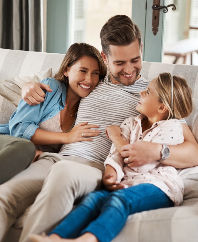 Happy Family After Air Conditioner Services in Calgary
